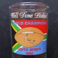 1995 South Africa World Champions Rugby Glass