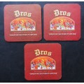 3 Castle Lager Beer Coasters