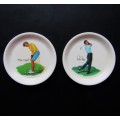 Old Mickey Wright and Dave Marr Golf Coasters - Made by Wilson