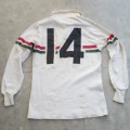 Old Long Sleeve Sturrock Park Number 14 Players Rugby Jersey