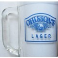 Old Ohlsson`s Lager Beer Mug and 340ml Beer Bottle