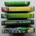 Lot of 5 Old Rugby VHS Video Cassette Empty Cases