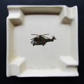 Large Old Military Helicopter Ashtray