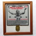 1981 Bruce Fordyce Framed Patch Badge and Medal