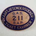 Old SAR Railways Ticket Examiner Cap Badge
