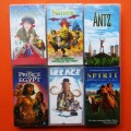 Lot of 6 Animated Movie VHS Tapes