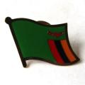 Old Zambia Flag Lapel Pin Badge
