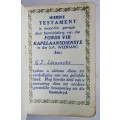 1976 SADF Chaplain Service Afrikaans Pocket Bible