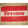 Large Old Firestone Advertising Flag
