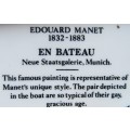 Old Edouard Manet Painting Display Plate - Made in England