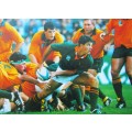1995 World Cup - Joost vd Westhuizen - Rugby Framed Image