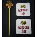 Old Gordon`s Gin Mixer and 2 Bar Coasters