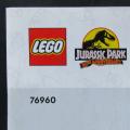 Lego Jurassic Park 76960 Instruction Manual Book