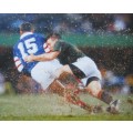 1995 World Cup - Joel Stransky - Springbok Rugby Framed Image