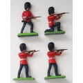 4 Britains Deetail Scots Guard Figures from 1971