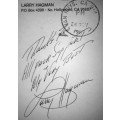 LARRY HAGMAN - AUTOGRAPHED Original Penned Dallas JR Ewing Fame
