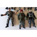 7 x Vintage Chap Mei Army Action Figures Military