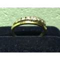 18ct Gold ring 2.9grams 7 Diamonds 0.27ct H/I and VS2-S1