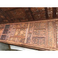 Indian Carved Four Panel Screen