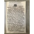 Rare Letter signed by Jan Smuts
