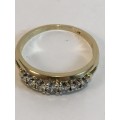 18ct Gold ring 2.9grams 7 Diamonds 0.27ct H/I and VS2-S1