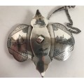 Vintage silver Niello Iraqi Belt Brooch/buckle with dagger clasp