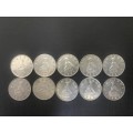 Zimbabwe 1991 20 Cents Coins X 10