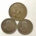 Mauritius 1 rupee 1971 & 1990(2)