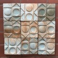 Retro Mid Century unused glazed clay tiles