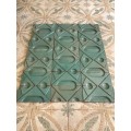 Retro Mid Century unused glazed clay tiles