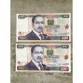 BANK OF KENYA 100 Shillings(X2)