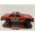 Hot Wheels Mattel 1983 Crack Ups Fire Smasher Chief Fire Dept Car Red Hong Kong