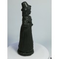 Welsh Maiden Flower Seller Figurine - Handcrafted moulding from Welsh Slate