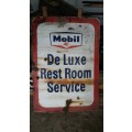 Early Pegasus Mobil Oil two sided English and Afrikaans enamel sign