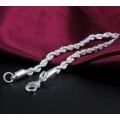 Stunning 6mm s925 wave chain bracelet +-20cm
