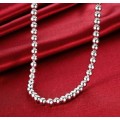 S925 silver hollow ball necklace