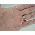 Huge 70mm solid silver hoop earrings...4.1g wow...clearly marked