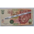 Gill Marcus - 2 X R50.00  notes - Serial No`s : AM 4912473C and BG 9813708C. See photo`s
