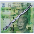 Gill Marcus - 3 X R10.00  notes - Serial No`s : BD 9971970A, AJ 8303717A, BE 2061903A.See photo`s