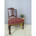 AN EXCEPTIONALLY RARE, ANTIQUE "VICTORIAN SLIPPER" CHAIR WITH BEAUTIFUL DETAILING!!!