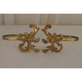 AN INCREDIBLE PAIR OF (LARGE) SOLID BRASS FIXED/ RIGID CURTAIN TIEBACKS IN SUPERB CONDITION