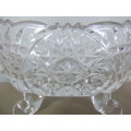 A BEAUTIFUL "LEAD" CUT-CRYSTAL FOOTED BOWL WITH A STUNNING DESIGN. GORGEOUS ON YOUR TABLE!!