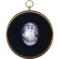 AN AWESOME AND VERY ELEGANT COLLECTORS "THREE GRACES" CAMEO IN A BRASS FRAME
