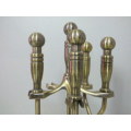 A GORGEOUS VINTAGE BRASS FIREPLACE TOOL SET . FABULOUS FOR YOUR WINTER FIRES!!