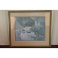 AN INCREDIBLE CLAUDE MONET'S "THE LUNCHEON" PRINT FRAMED IN A BEAUTIFUL COMPLIMENTARY FRAME
