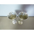 TWO GORGEOUS VERY ORNATE SILVER PLATED GOBLETS, WONDERFUL FOR A SPECIAL OCCASION bid/goblet