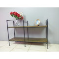 A VERY STYLISH METAL AND WOOD STAND, FANTASTIC INDOORS OR ON THE PATIO!!