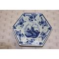 A BEAUTIFUL DELFT OF HOLLAND HAND PAINTED BLUE AND WHITE BOWL w/ A TRADITIONAL WINDMILL SCENE CENTRE