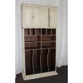 AN AWESOME & RARE (1.7m TALL) ANTIQUE ENGLISH OAK POSTAL SORTING CABINET w/ AN ARRAY OF PIGEON HOLES