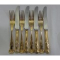 A FABULOUS VINTAGE "WA ROGERS" 24ct GOLD PLATED 40 PIECE CUTLERY SET = 4 SETTINGS SET